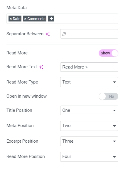 Content layout