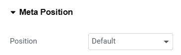 Meta position settings