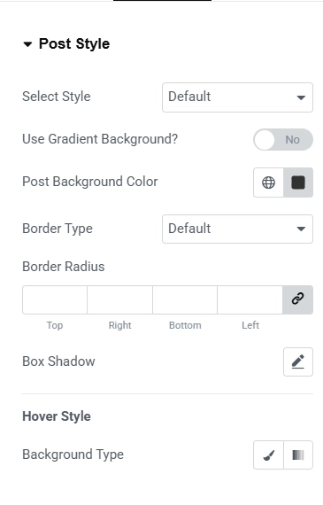 Post style settings