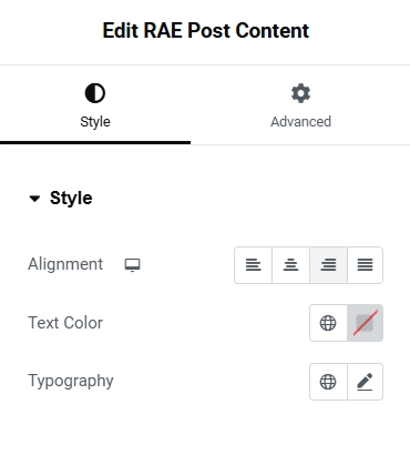 Post content style