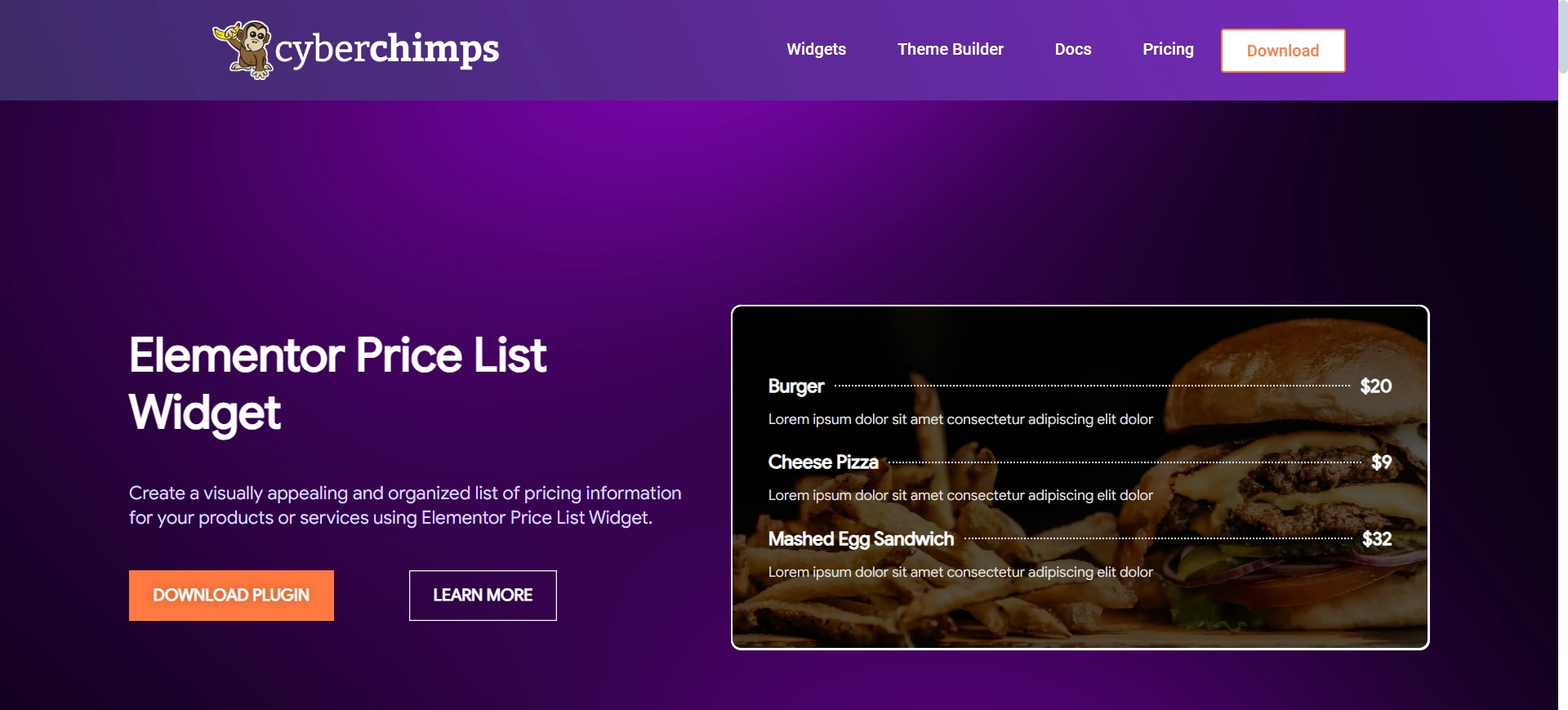 price list homepage