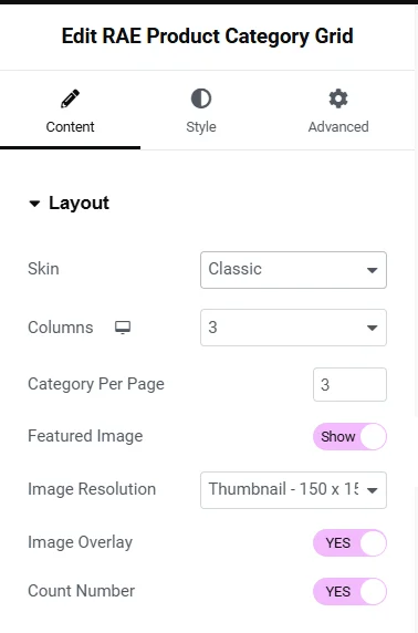 Editing layout