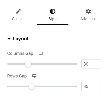 Styling layout