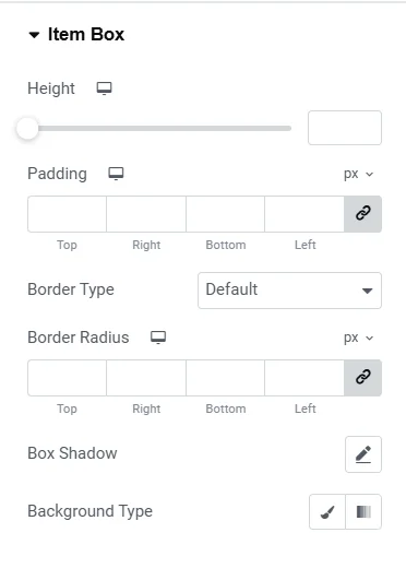 Styling item box