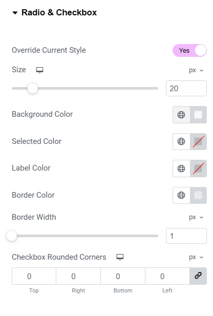 Radio & checkbox