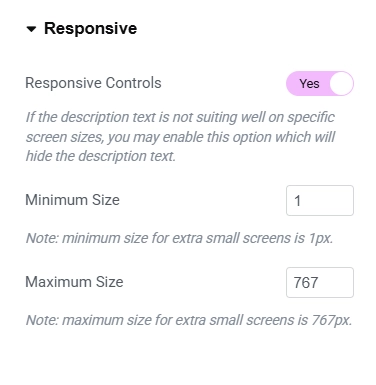Responsive Settings