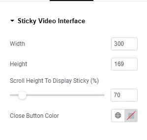 Styling video interface