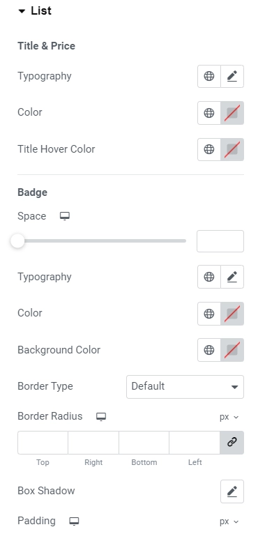 List style