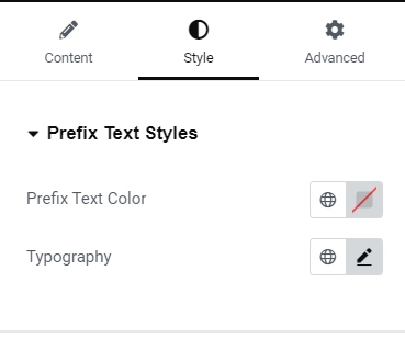 Prefix Text Styles