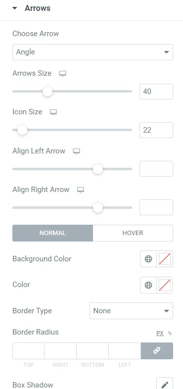 Styling arrows