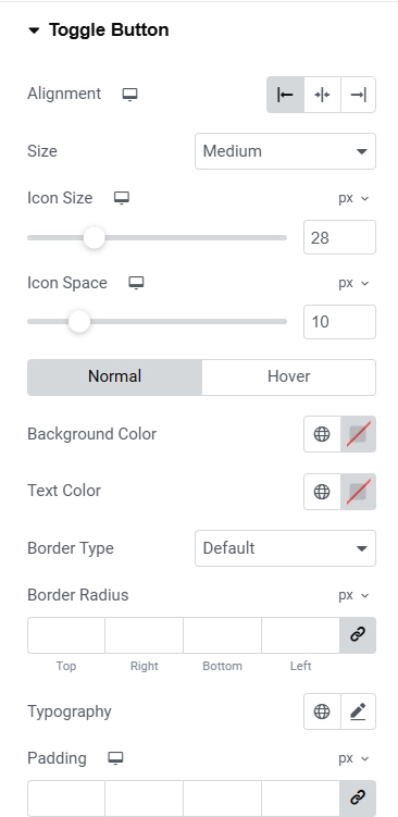 Toggle button style