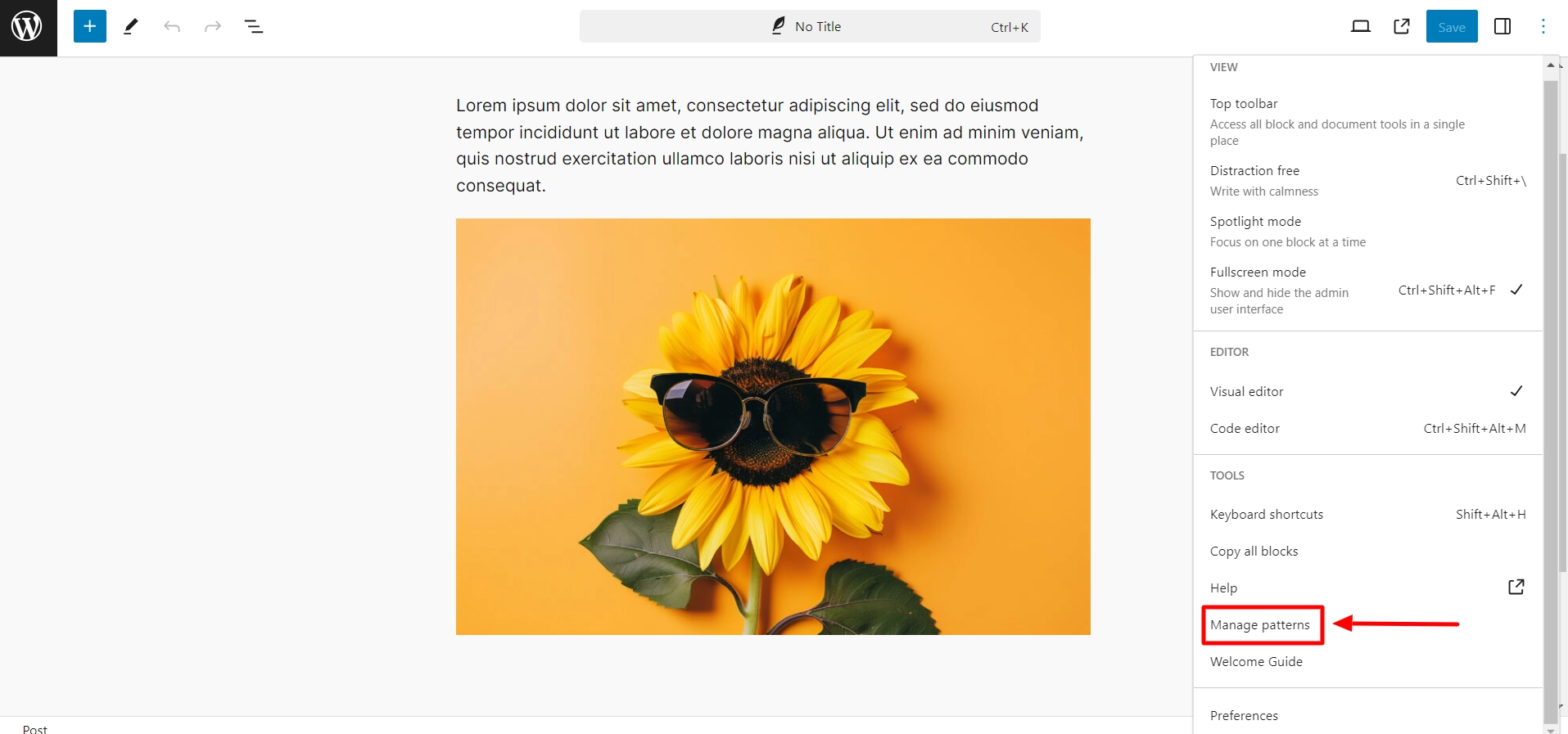 Manage pattern