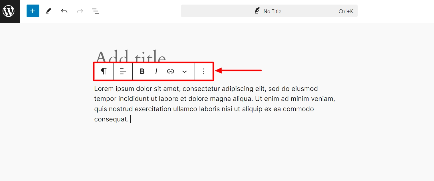 Paragraph Toolbar