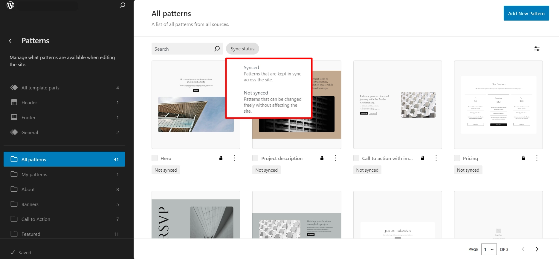 Syn and not syn patterns