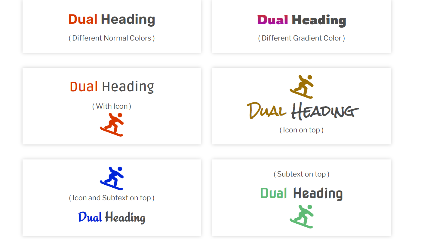 dual color header