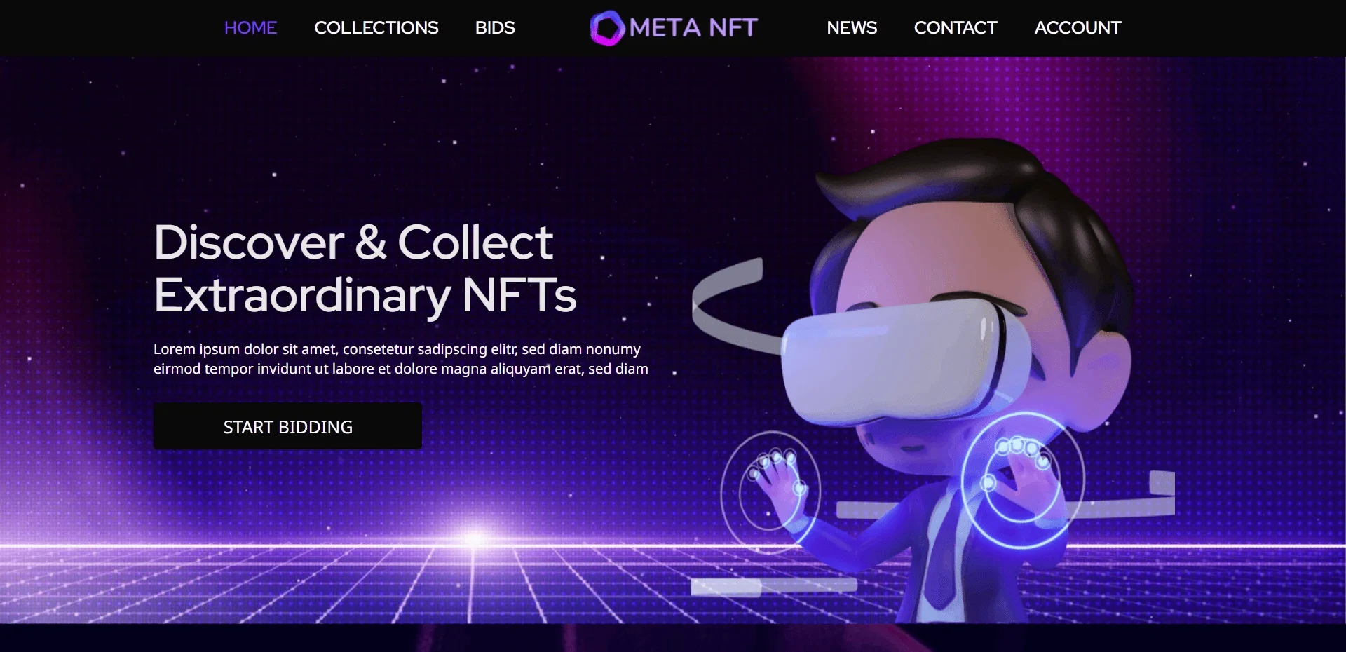 NFT WordPress Website Template
