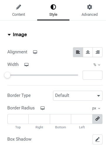 Image settings