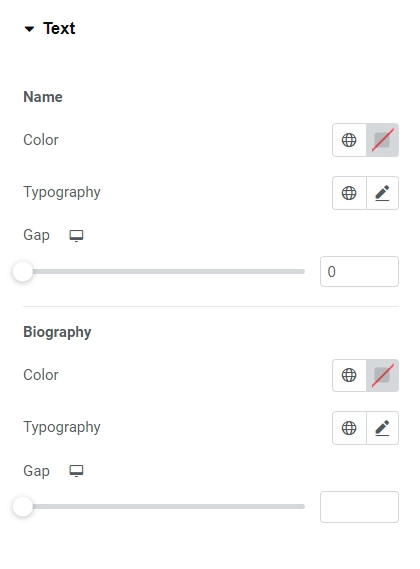 Text style options