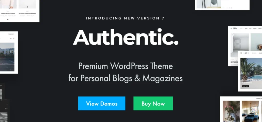 Authentic - Premium WordPress theme for blogs and magazines.
