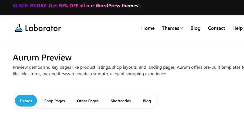 Aurum - Best Ecommerce WordPress theme.