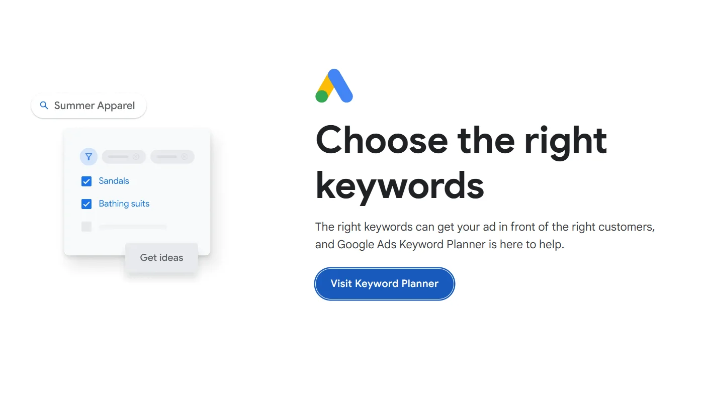 Google keyword planner