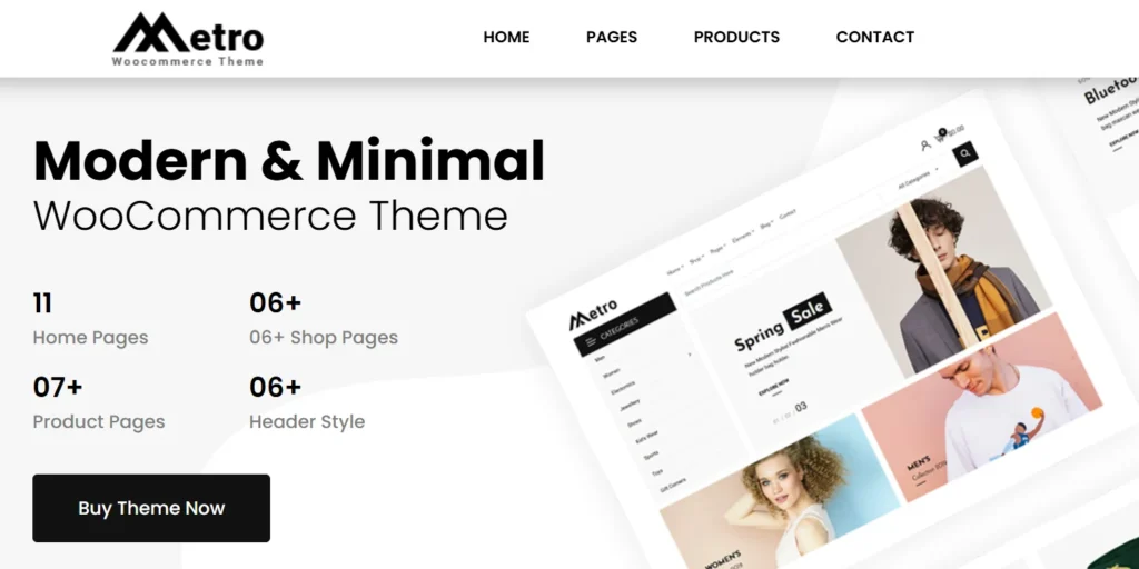 Metro - Modern and minimal WooCommerce theme.