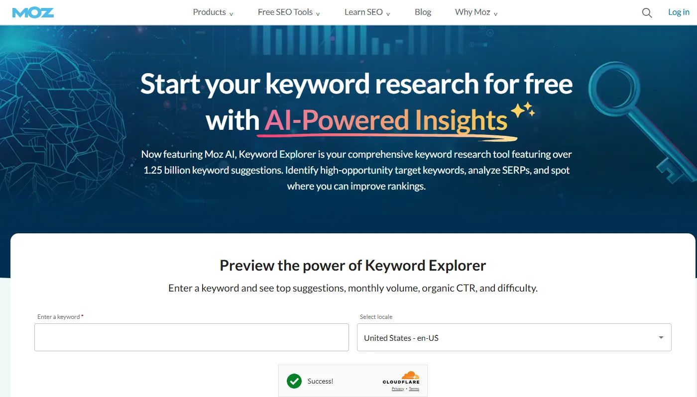 Moz Keyword Explorer