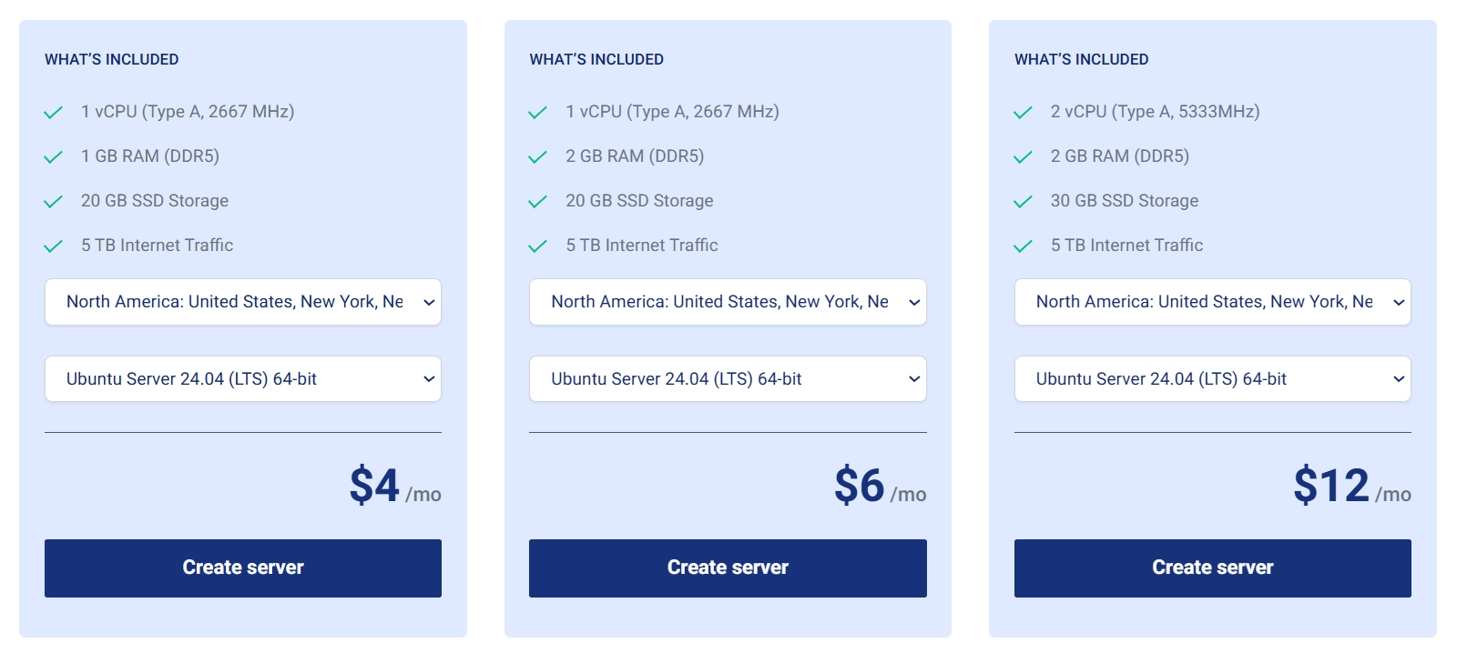 Kamatera pricing plans
