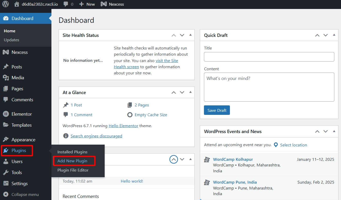 Add New Plugin