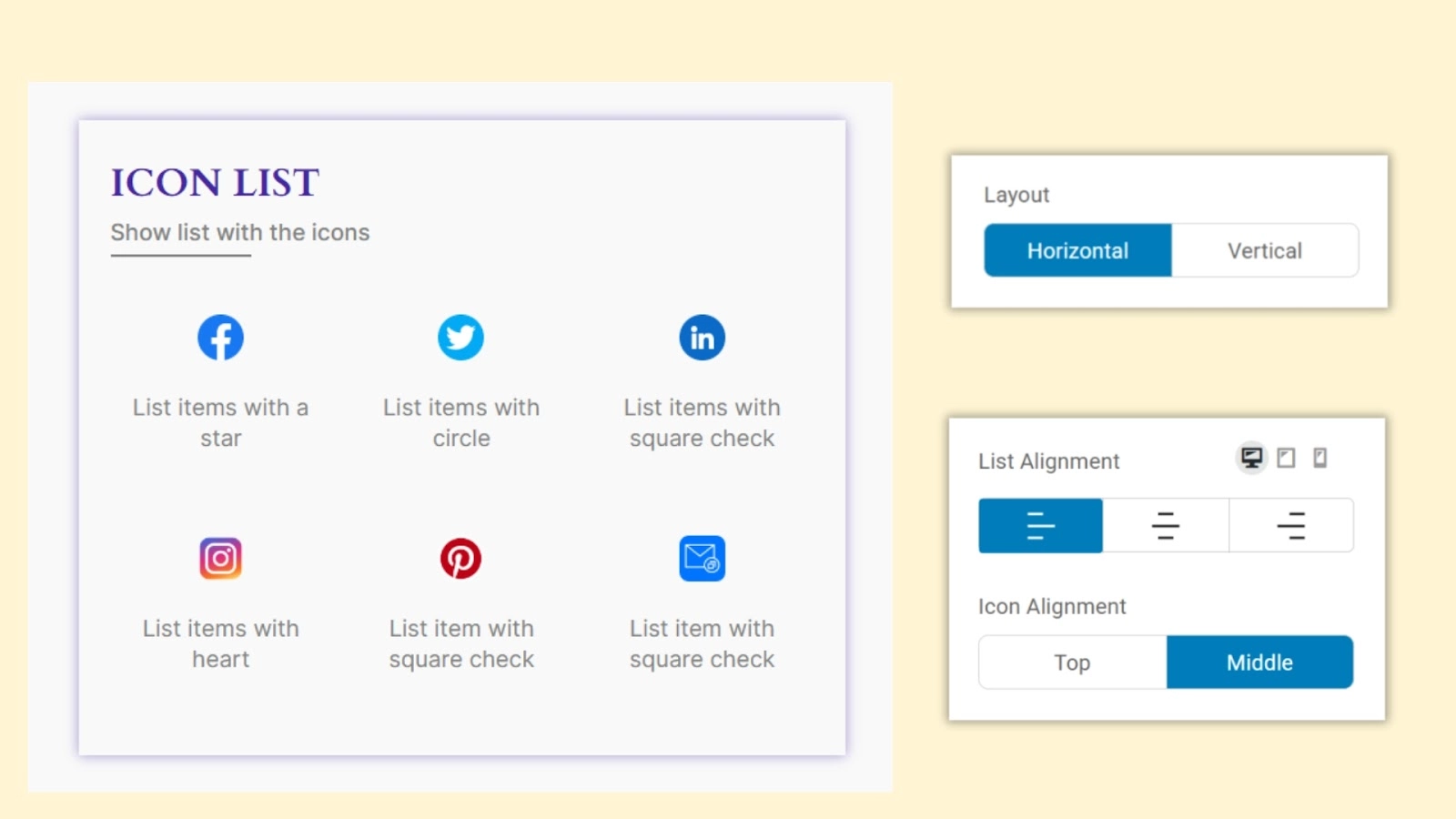  Alignment settings