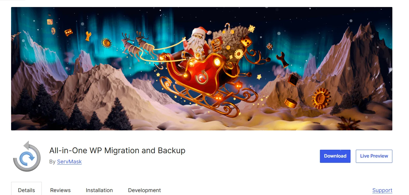 All-in-One WP Migration plugin