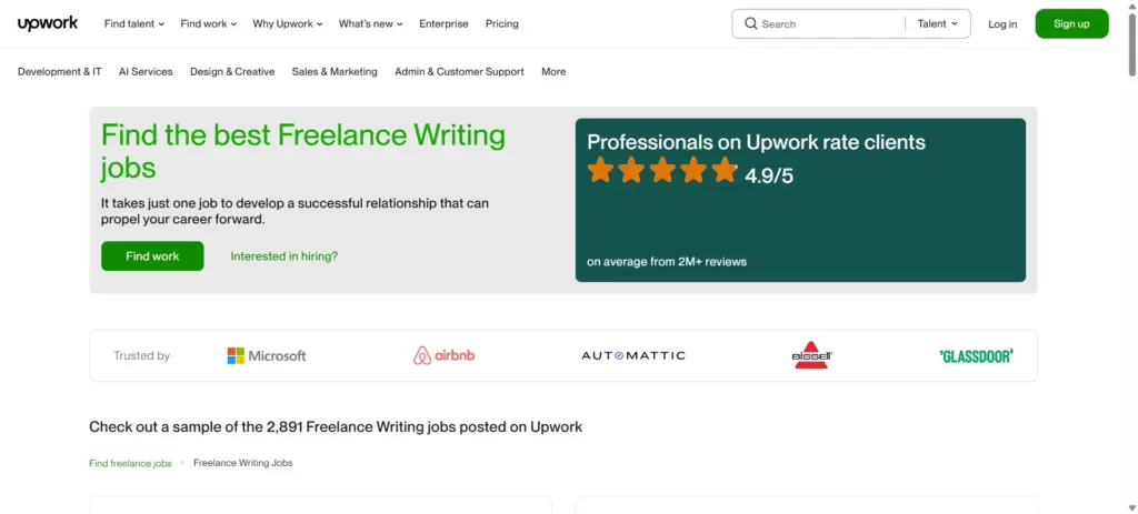 Freelance writing work