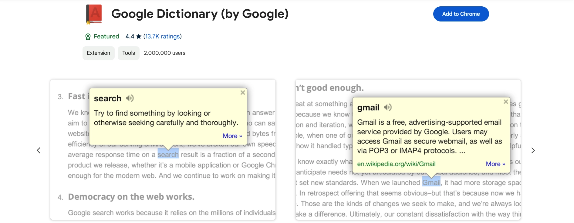 Google Dictionary