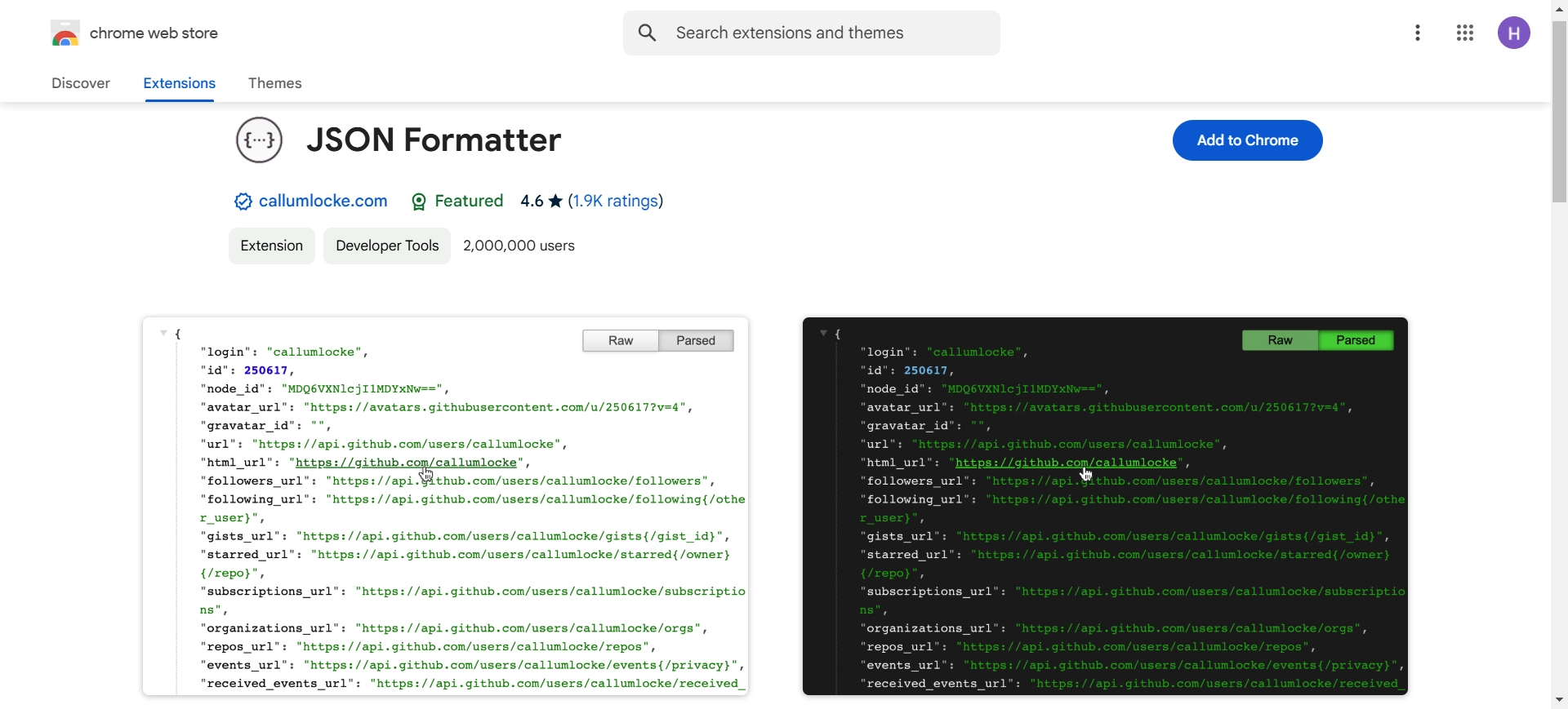 JSON Formatter