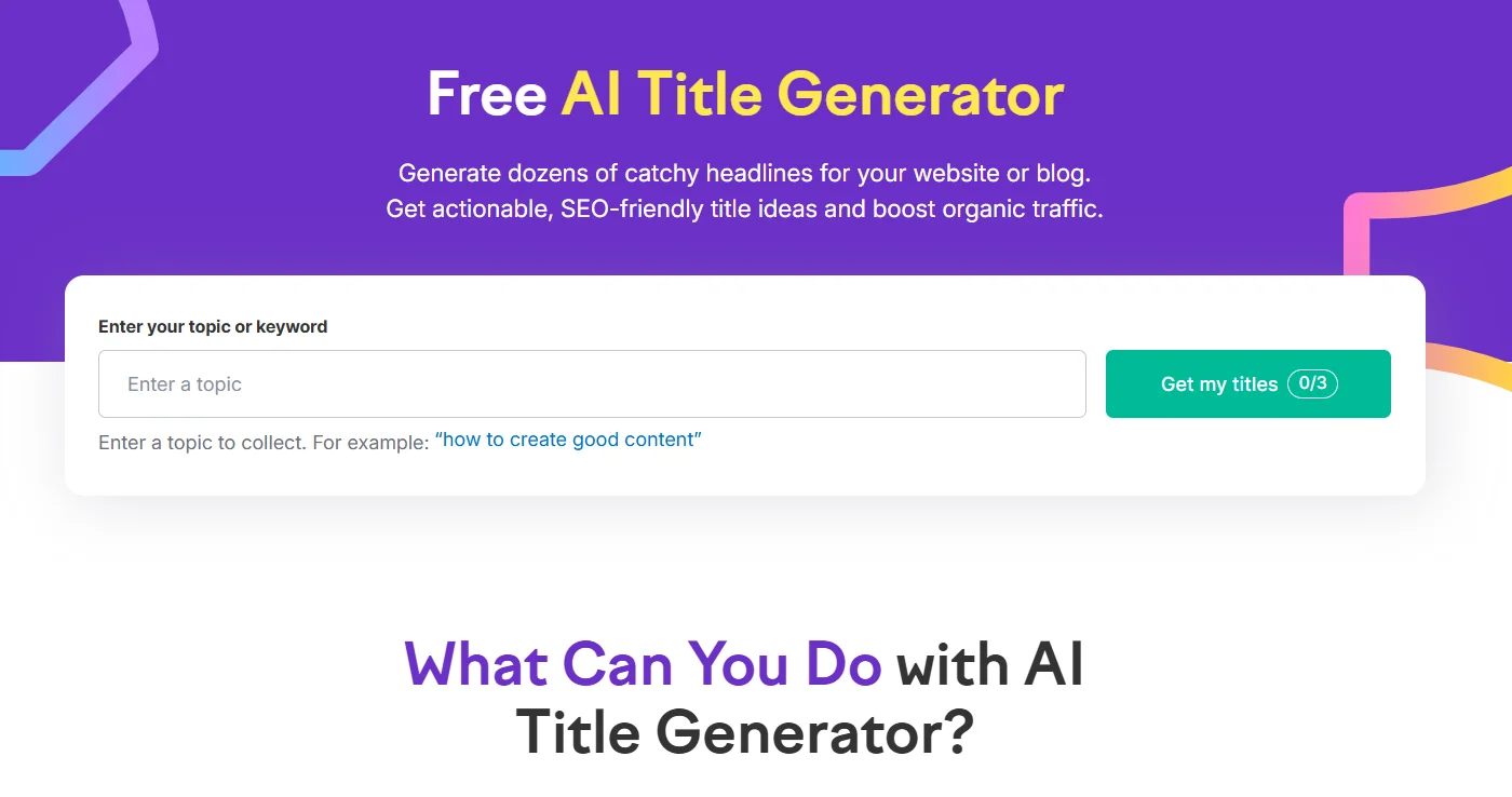 SEMrush title generator 