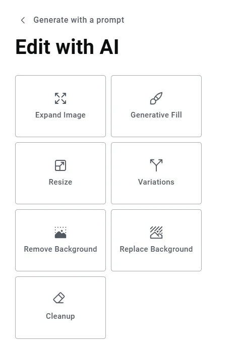 Editing generated image