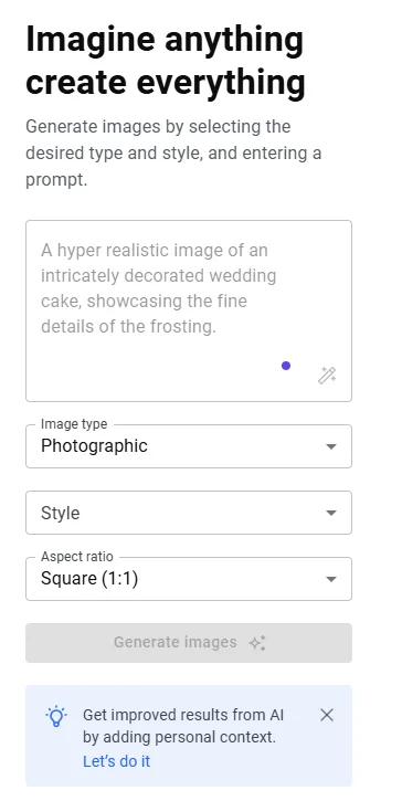 Entering prompt and details