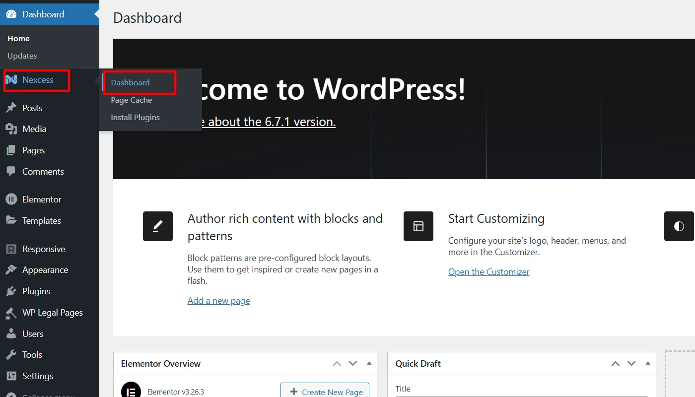 Navigating to hosting