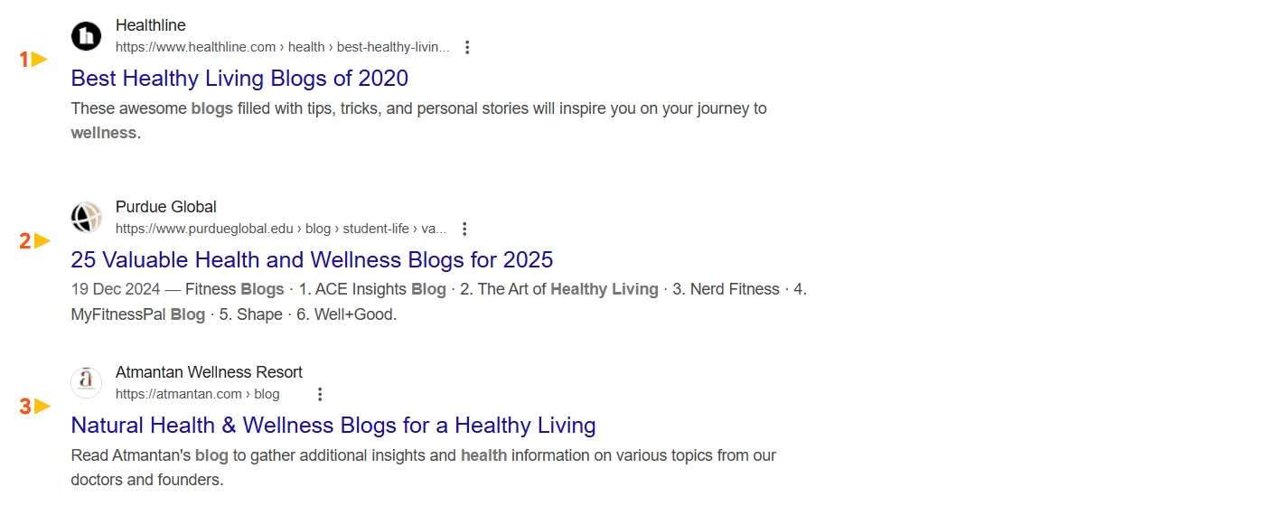 Health and wellness niche SEO titles