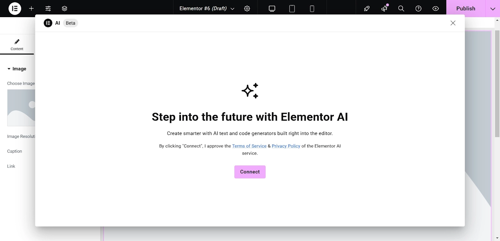 Click on connect