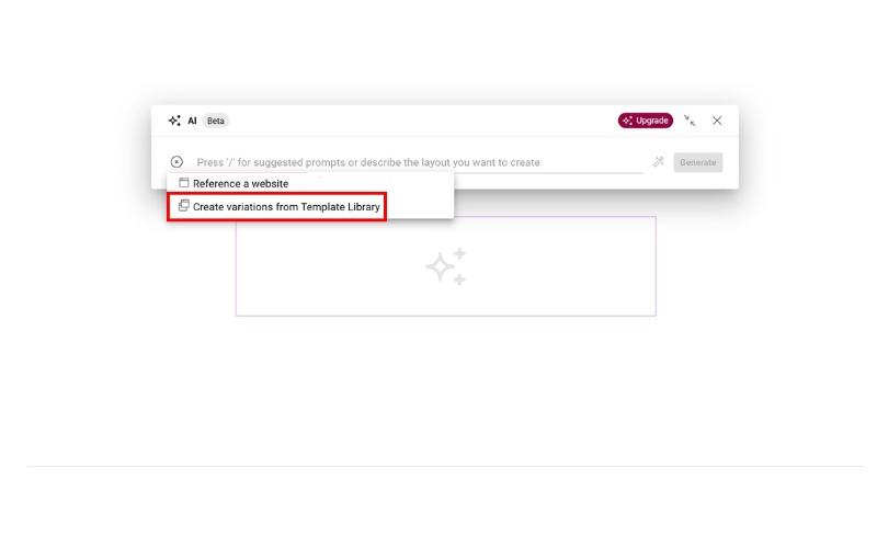 Create Variations from Template Library