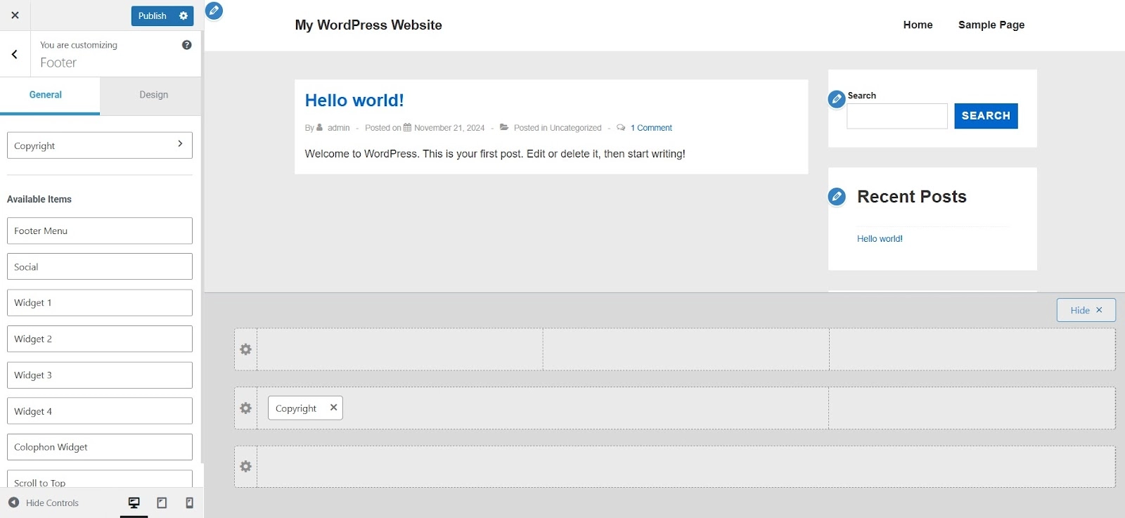 Footer Overview