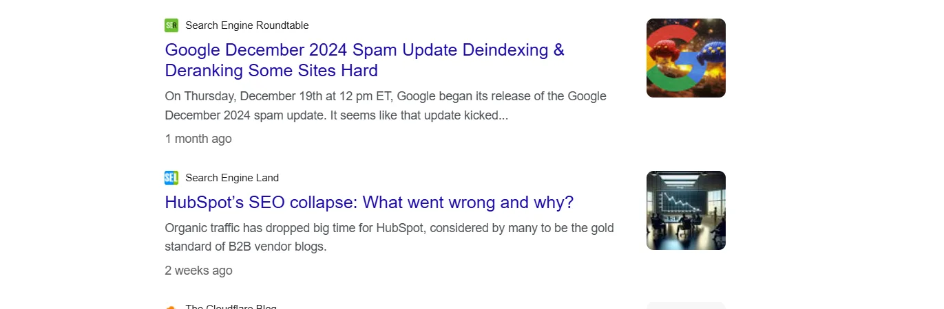 Google Recent update impact