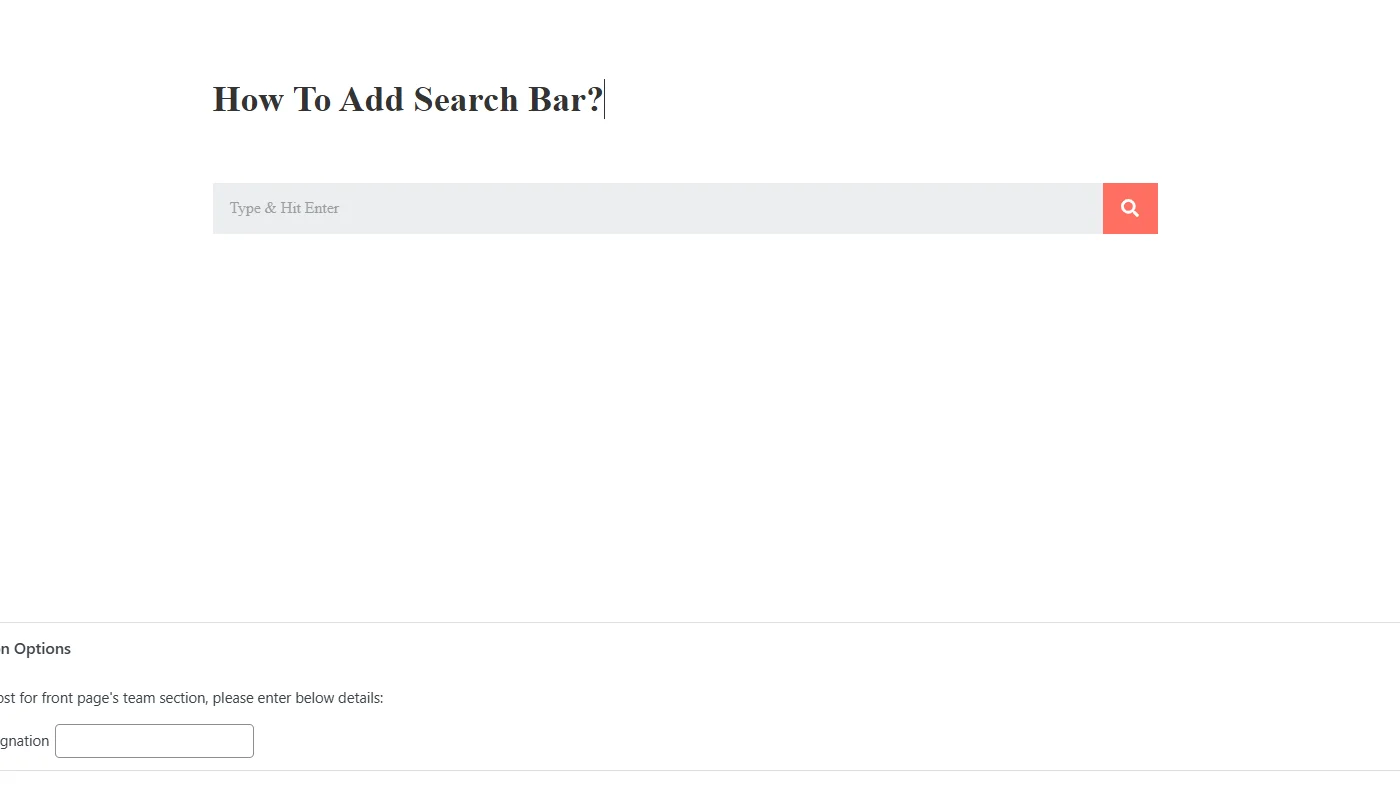 Search bar