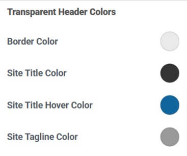 Transparent header colors