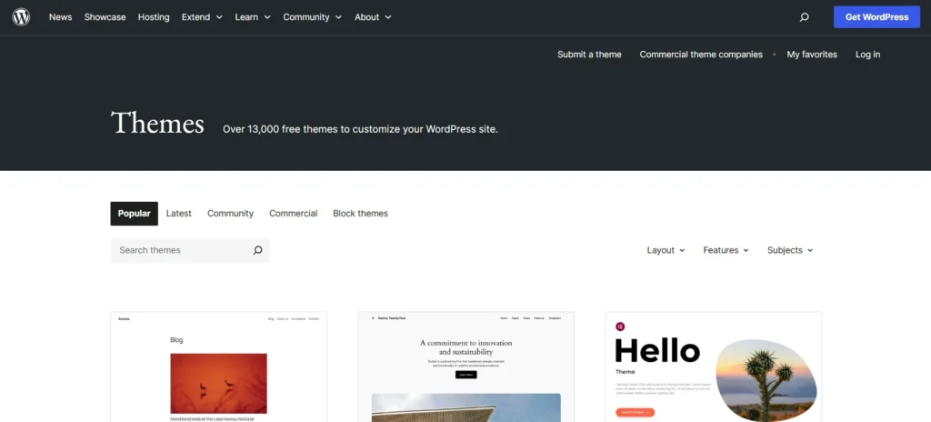 classic wordpress themes