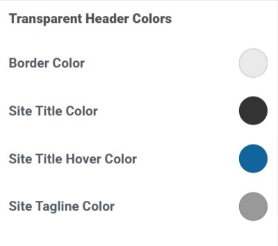 Transparent header colors