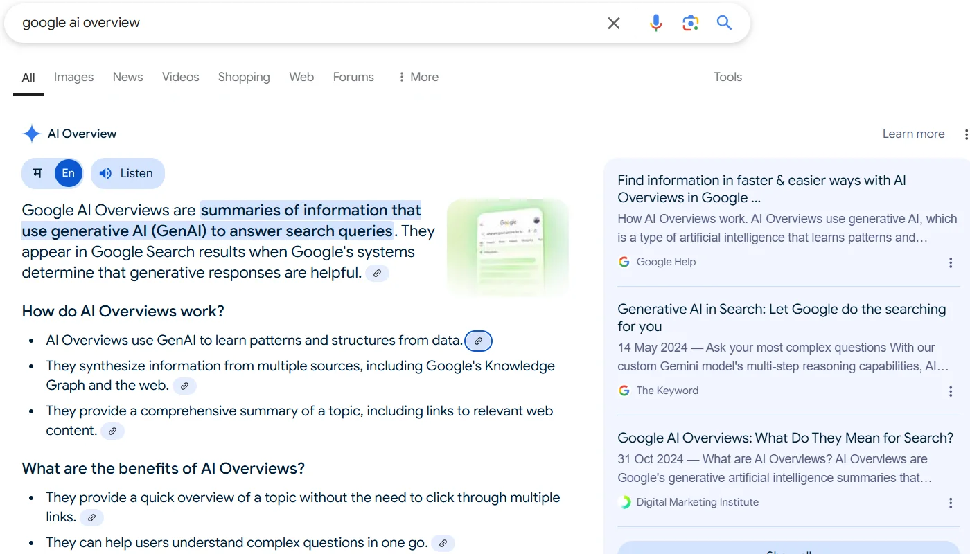 What is Google AI Overview