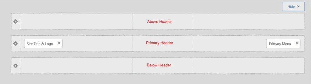 Header builder parts