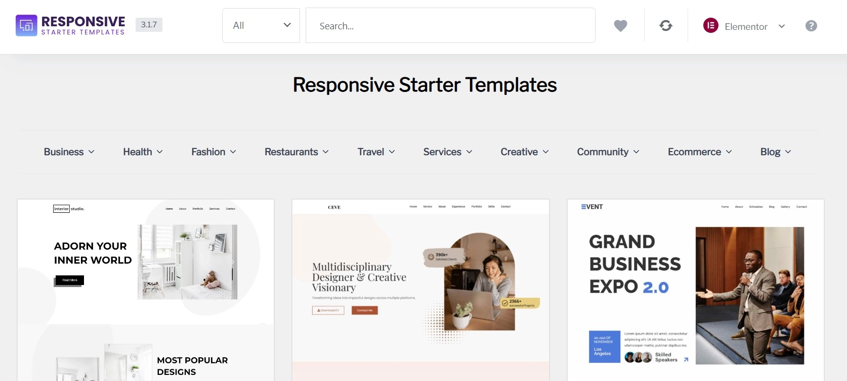 250+ Starter templates